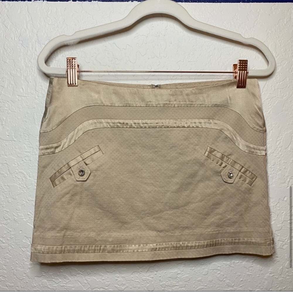 𝅺marciano Khaki Mini Skirt Y2K